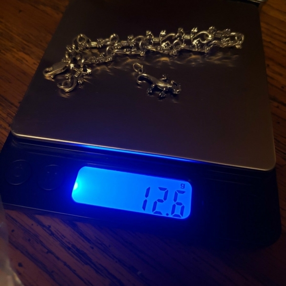 925 Sterling Silver Gecko Lizard Link Chain Bracelet - Picture 11 of 11